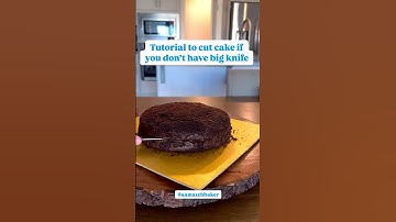 How to Cut Cake Sponge Perfectly Without a Big Knife | Easy Cake Cutting Hack #cakemaking #smallcake