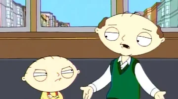 Stewie meets his future self and gets amazed - Family guy
