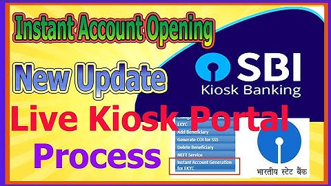 SBI KIOSK NEW UPDATE SBi csp instant account opening Full Process Step By Step & Pan verification !