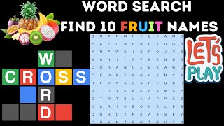 Information Solve the Crossword challenge 2| English Word Search| Identify 10 Fruit Names| Game | Quiz| Activity News