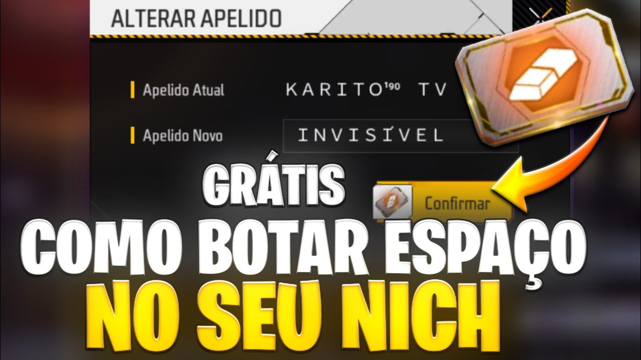 Como criar um Nick Invisível no Free Fire (novo método)