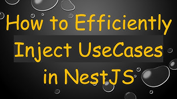 How to Efficiently Inject UseCases in NestJS