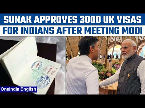 Rishi Sunak greenlights 3,000 UK Visas for Indians after meet with PM Modi | Oneindia News *News