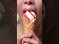 Eating ice cream cone minty flavour ASMR video