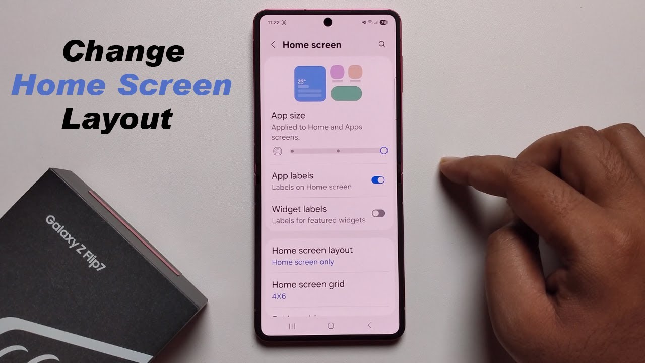 How to Change Home Screen Layout on Samsung Galaxy Z flip 7 - YouTube