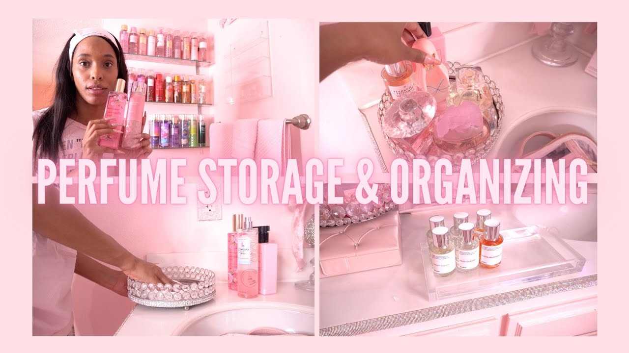Perfume Storage & Organization | #perfume #organization #pink