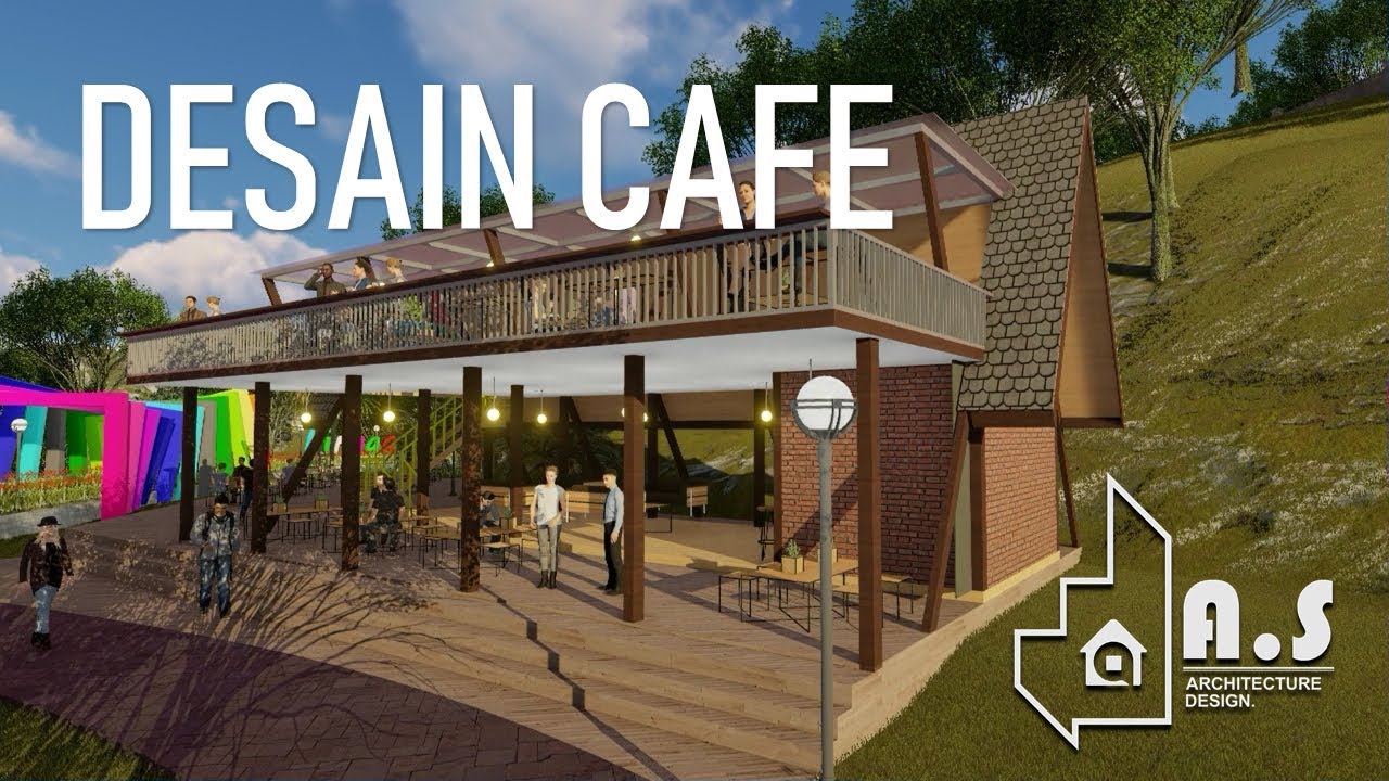 Desain 3d Interior Cafe Restoran Rumah Makan Fastfood Terbaru By