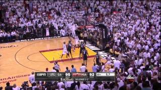 Ray Allen HUGE 3-Pointer to Force OT (Game 6 - Heat vs. Spurs)