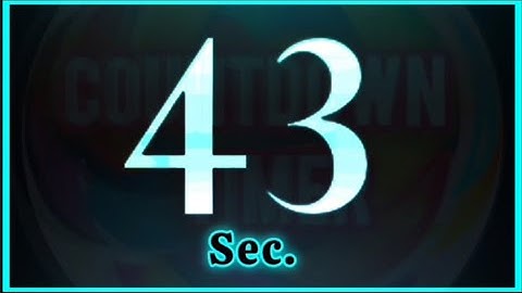 43 Seconds Timer with ticking Sound effects 🎶