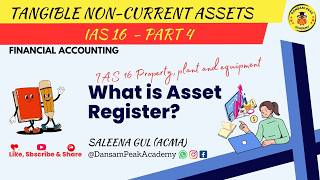 What is Asset Register IAS 16