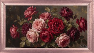 Vintage Red Roses Painting 🌹 Frame TV Art | TV wallpaper Art | TV Screensaver Art screenshot 4