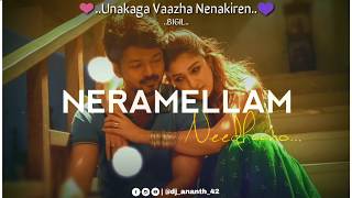 Unakaga Vazha Ninaikiren song  WhatsApp status | bigil songs WhatsApp status  | love status ❤️