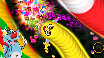 wormate.io / Snake game / Giant Worms killing Stoped Worm / oggy and Jack