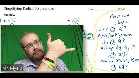 Simplifying Radical Expressions- Algebra 1 Kuta Worksheet Series