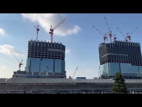 「TAKANAWA GATEWAY CITY」（高輪ゲートウェイシティ）の様子 2023年10月28日撮影
