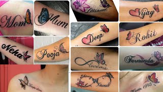 what is a name tattoo | butterfly with name tattoo design | tattoo designs