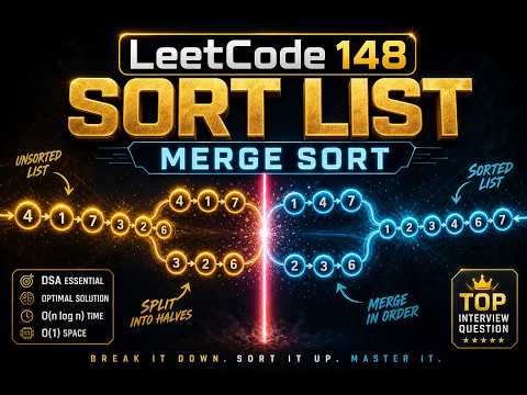 LeetCode 148: Sort List in less than 5 minutes | Merge Sort Pattern