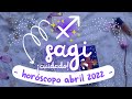 Tarot SAGITARIO abril 2022 ♐️SALUD💚 DINERO 💛 AMOR ❤️ horóscopo
