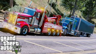 GTA 5 Real Life Mod #266 Towing 124,000 Pounds Uphill