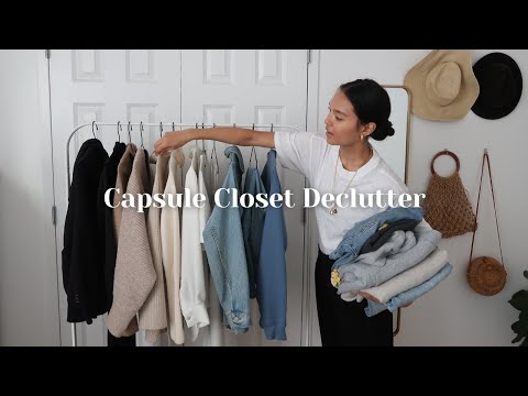Decluttering My Entire Closet | Minimalism Capsule Wardrobe Tips For Beginners
