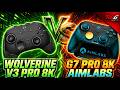 Razer Wolverine V3 Pro 8K vs GameSir G7 Pro 8K Aimlabs! BEST 8K Controller?