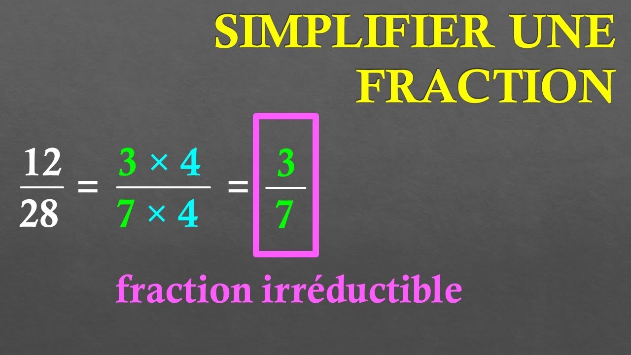 5e Simplifier Une Fraction Rendre Une Fraction Irr ductible YouTube