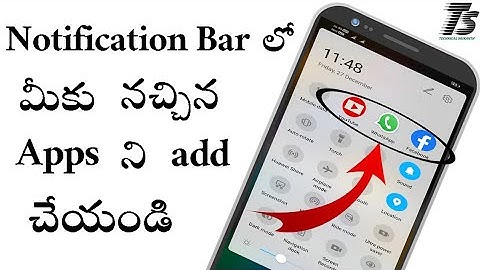 How to add other app in notification bar 2019|Add apps in notification bar telugu|Technical Srikanth
