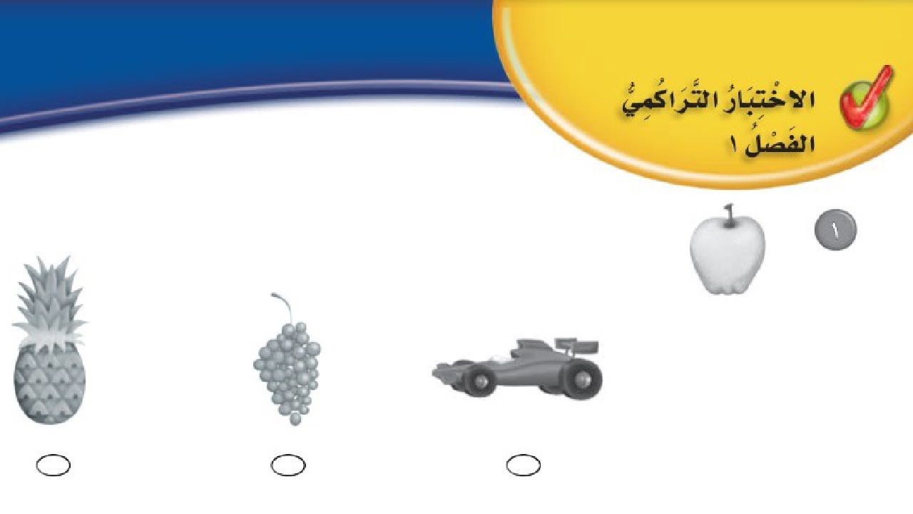 حل الاختبار التراكمي فصل1 رياضيات اول ابتدائي - صفحة 24 - 25