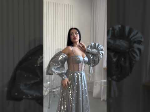 Сияющее платье в серебре из глиттера #платье #dress #вечернееплатье