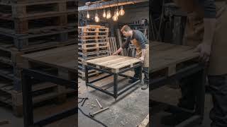 handcrafted pallet furniture and rustic décor in an amazing timelapse transformation! 🛠️✨