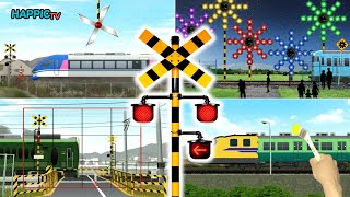 踏切カンカン総集編 #1 【踏切アニメ】/ Train &amp; Railroad Crossing Compilation