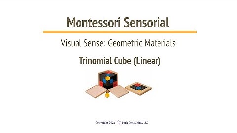 Montessori Sensorial 03-10 Trinomial Cube (Linear) - A