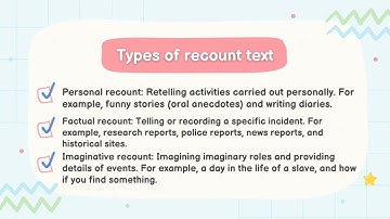 English video practice assignments recount text
