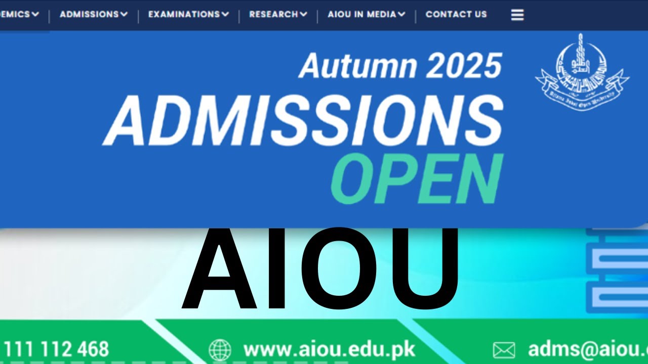 aiou admission autumn 2025 || - YouTube