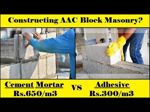 Video: Adhesive For Foam Blocks: Mortar Consumption Per 1 M3 And 1 M2 Of Masonry, On Which They Put - On Glue Or On Cement
