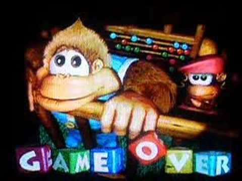 Donkey Kong Country 3 - Game Over Screen - YouTube