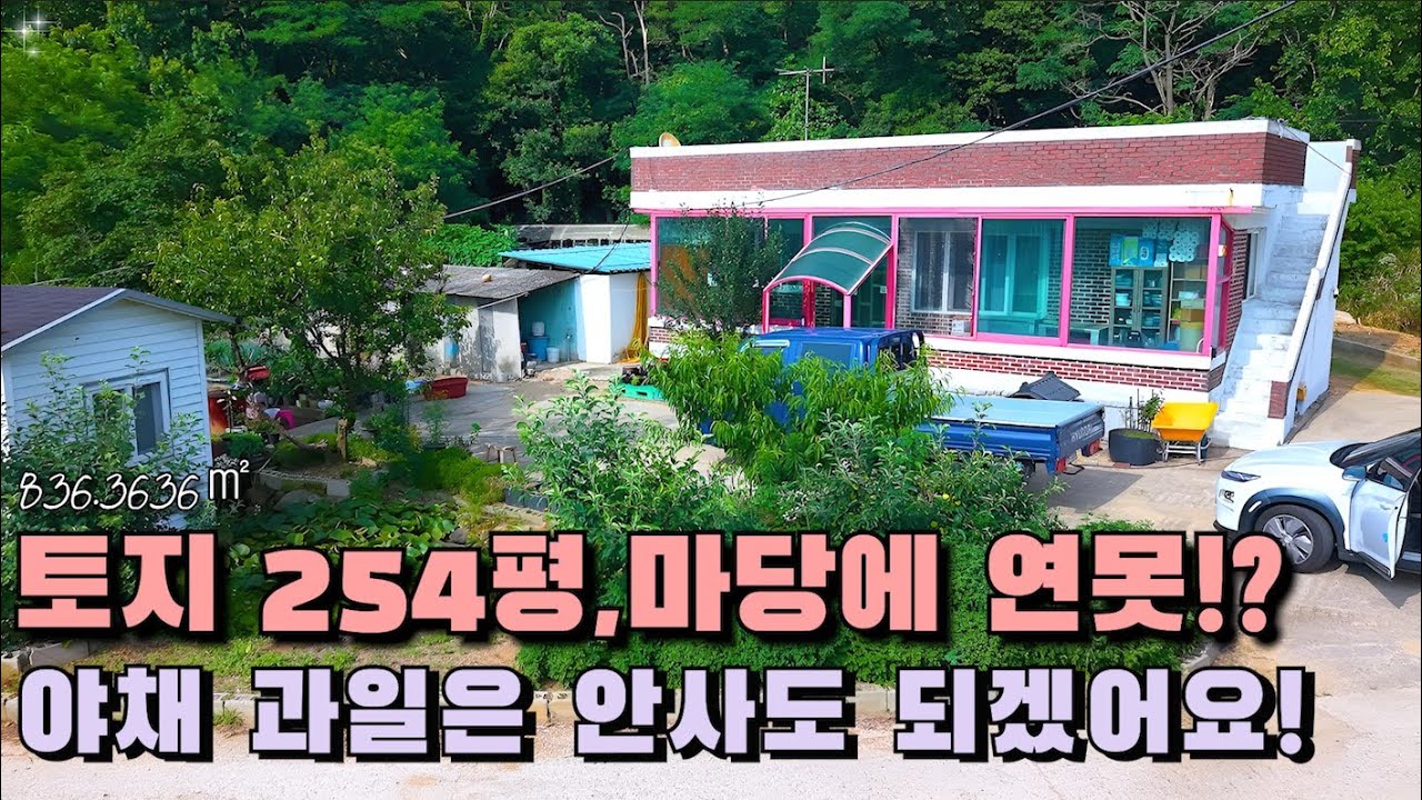 아산주택매매 “토지254평, 마당에 연못이 있어요^^ 과일과 야채는 직접 키워 먹어요!1억후반의 매매가!!