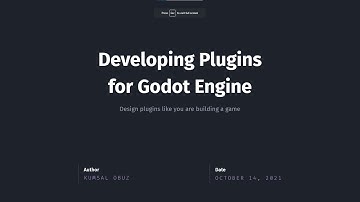 Developing Plugins for Godot Engine