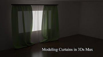 Modeling CURTAINS 3d Max Tutorial/3D firanka/3D занавеска