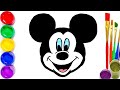 Bolalar uchun Miki Maus rasm chizish Mickey Mouse drawing for kids