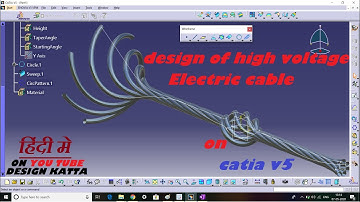 design of high voltage cable in generative shape design of catia v5 r20 r21 i hindi, urdu