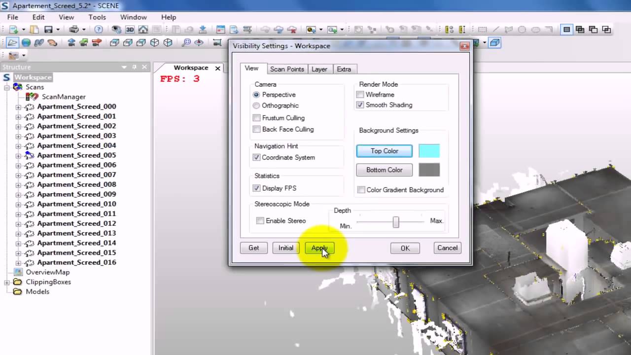 3ds SCENE 5 2 Views Visibility Settings