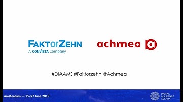 DIA 2019 - Live Demo of Faktor Zehn and Achmea