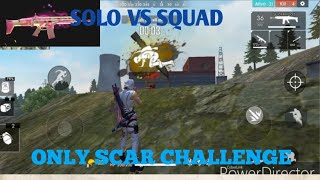 ONLY SCAR CHALLENGE||SOLO VS SQUAD||DRAG HEADSHOTS||#FFBROS