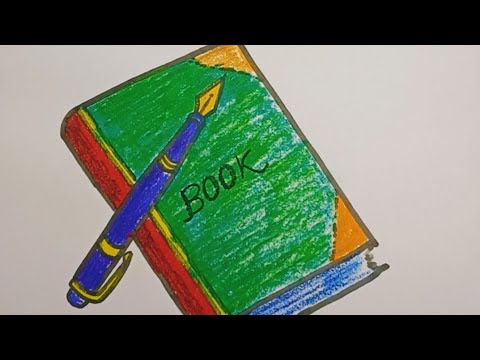 How To Draw A Book And PenBook And Pen Drawing Easy Step By Step 