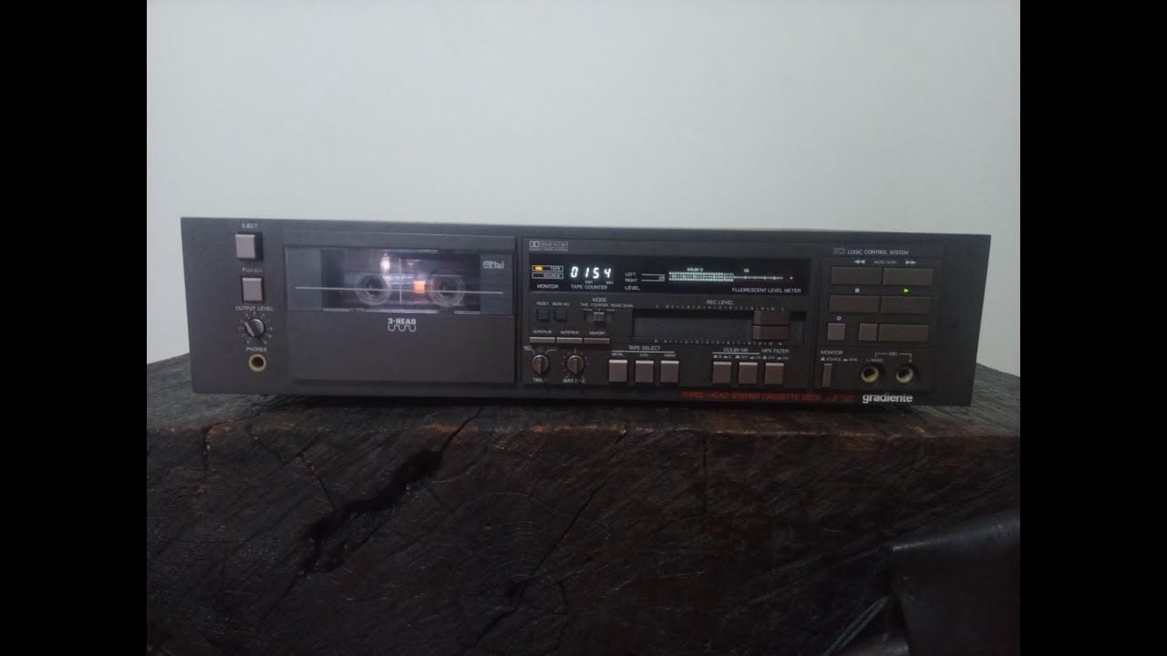 DII Gradiente ESOTECH Tape Cassete Deck 3 CABEÇAS (Dolby B e C + METAL