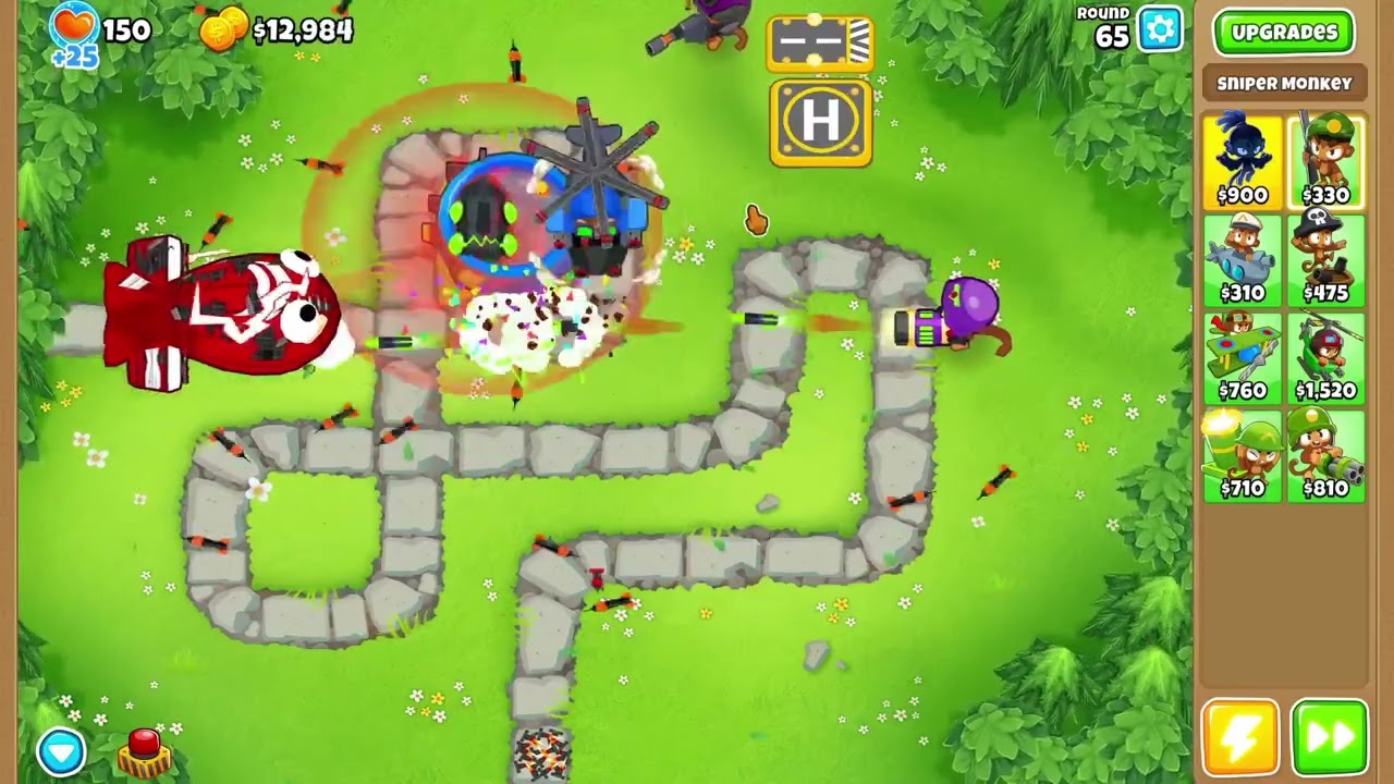 I beat Bloons TD6 with ONLY Military towers!