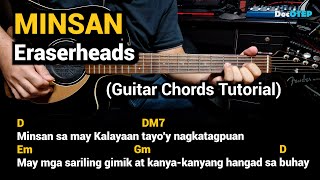 Video thumbnail of "MINSAN - Eraserheads (Guitar Chords Tutorial with Lyrics)"