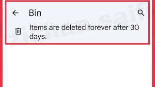 Google Drive Show Bin Items are deleted forever after 30 days. Means screenshot 2