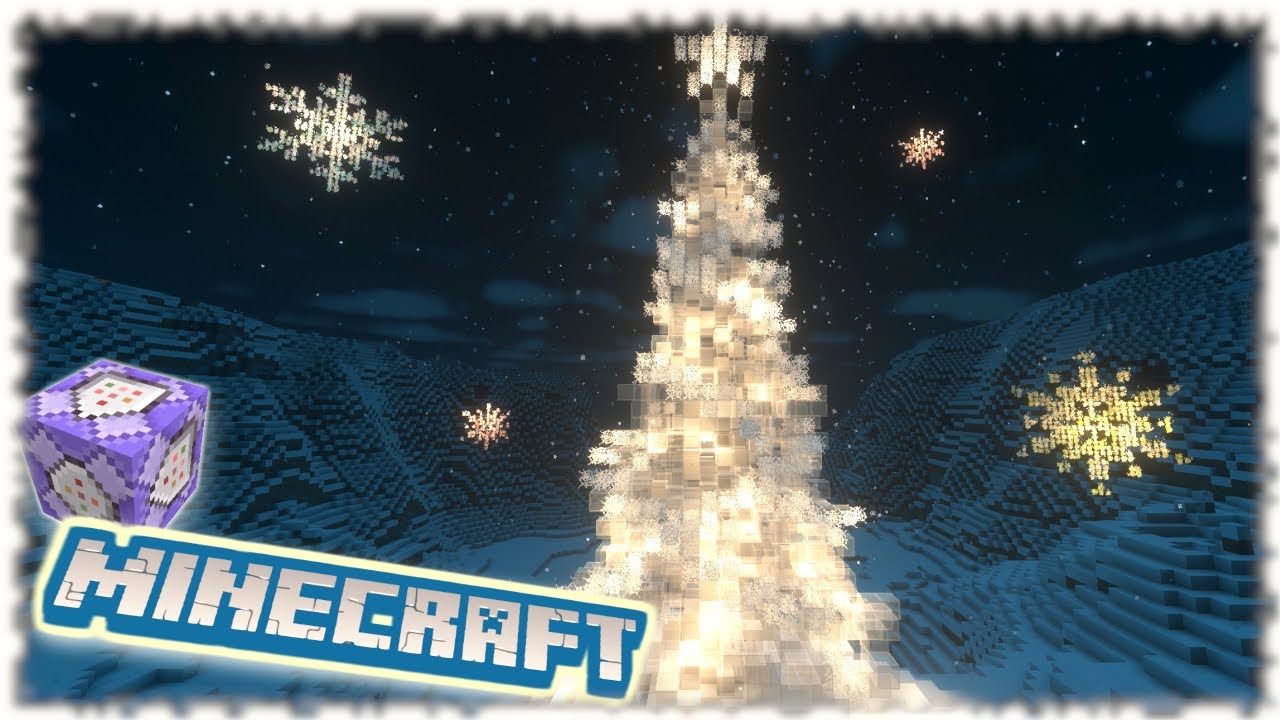 Minecraft Command | Glittering Christmas tree - YouTube
